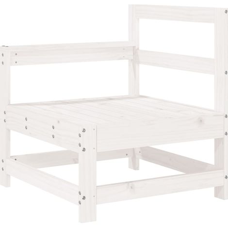Maison Exclusive - Garten-Ecksofa Weiß Massivholz Kiefer