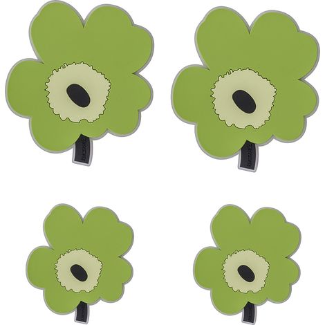 2 pièces dessous de plat dessous de verre motif floral en gel de silice résistant à la chaleur (1/5)