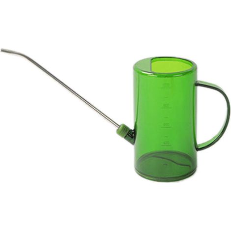 Arrosoir en PP de 1 litre pour plantes d'intérieur, totalement transparent avec un long bec verseur pour les émeraudes de jardin. (1/5)