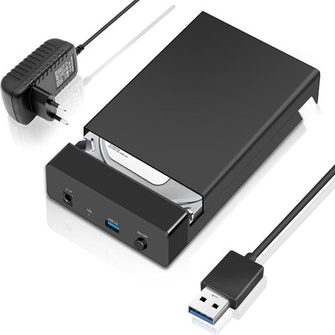 USB 3.0 SATA HDD Dockingstation für 2,5" und 3,5" SATA Festplatten/SSDs (1/5)