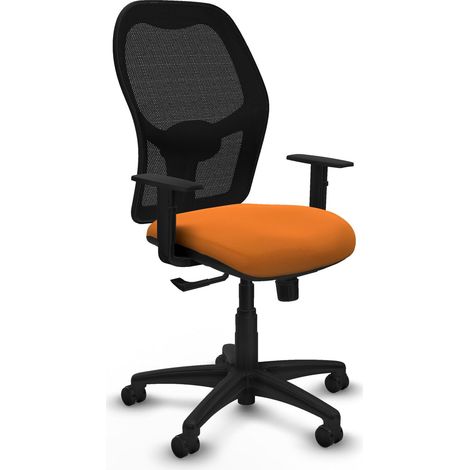 Sedia da ufficio piqueras y crespo Alocén nero arancione mesh (1/2)