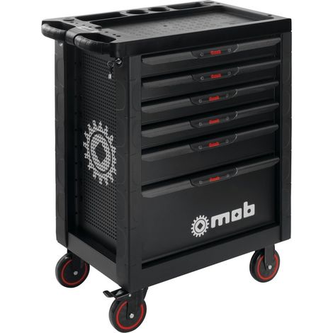Servante d'atelier PROLINER noire 6 tiroirs – 126 pièces - MOB