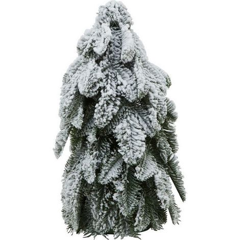 Medium Snowy Fir Tree - Plastic - Height 40 cm - White