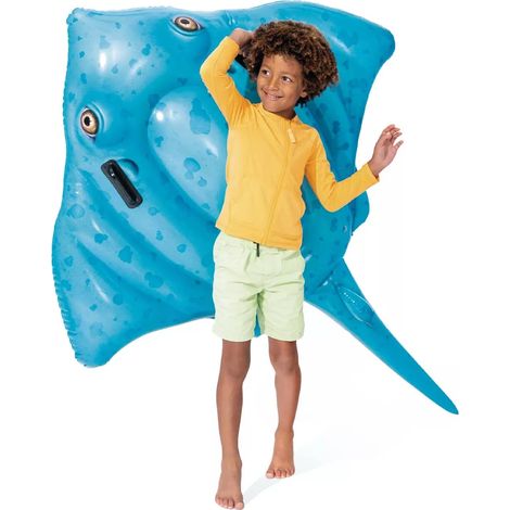 Cavalcabile Manta Gonfiabile 188x145cm Blu INTEX (1/4)