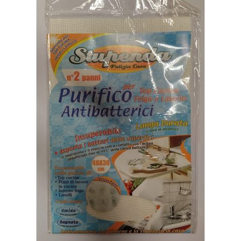 BRIANTINA - STUPENDA - 2 PANNI ANTIBATTERICI PURIFICO PER LA PULIZIA DI CUCINA/FRIGO/LAVELLO