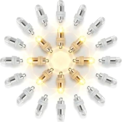 Lot de 24 mini lanternes lumineuses LED étanches en papier, lanternes en papier, guirlandes lumineuses pour ballons, idéales pour les mariages et les fêtes de Noël. (1/5)
