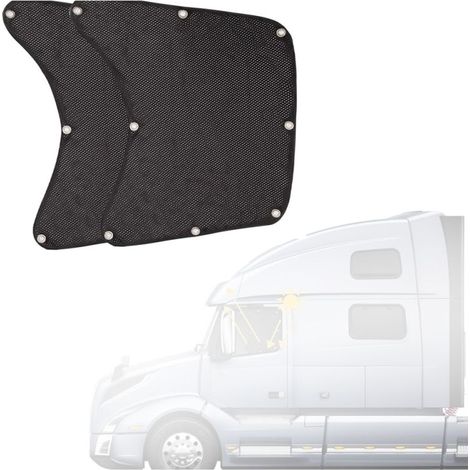 Set mit 2 seitlichen Sonnenschutzblenden für LKW-Fenster, Hitze- und UV-Schutz, 60 x 55 cm, einfache Montage (1/5)
