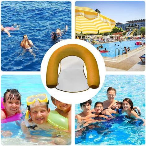 Aufblasbarer Schwimmstuhl für Pool, bequemer und leichter Sitz, ideal für Sommer, Strand, See oder Fluss (1/2)