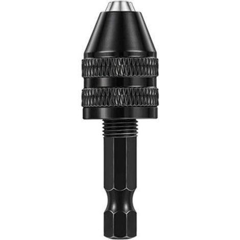 Mini mandrin de perceuse sans clé 0.3-3.6mm Auto-serrant forets électriques Pince Outils de Montage 1/4 Tige hexagonale convertisseur de Changement Rapide Chuck(0.3-3.6mm Hex) (1/5)