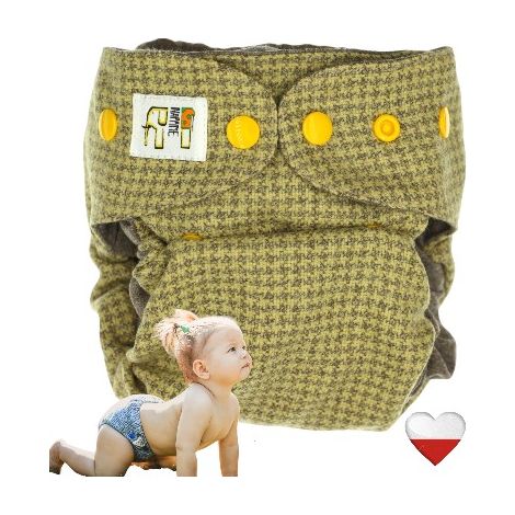 Copripannolino in lana con giraffa, pannolini riutilizzabili NappiMe (1/5)