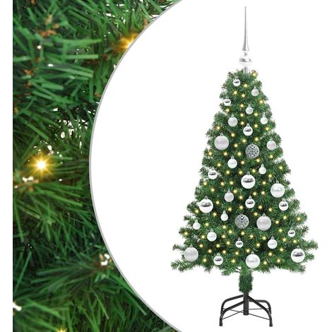 Künstlicher Weihnachtsbaum mit 150 LEDs mit Ständer Grün 120 cm vidaXL