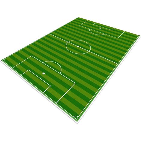 Tapis De Jeu Football - 1 Pièce - Polyester - Motif Terrain De Sport - Chambre Enfant Et Salon - Vert 120x180cm (1/5)