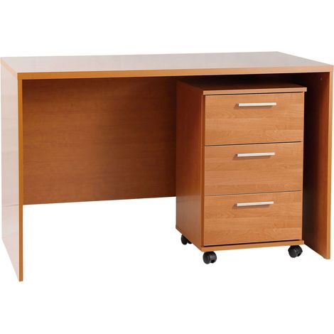 Mesa Escritorio Clásica Con Cajonera 120x75x60cm Color Cerezo