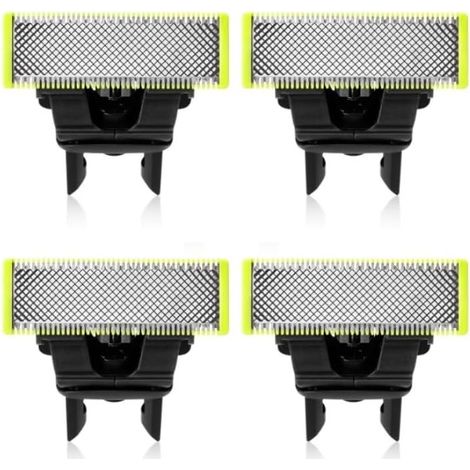 4er-Pack Philips OneBlade Ersatzklingen aus robustem Edelstahl für Bart- und Körperhaartrimmer, OneBlade-kompatibel, sicher und effektiv für Männer (1/5)