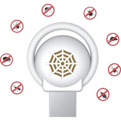 Anti Moustiques à Ultrasons Portable Répulsif Anti Souris USB pour Voiture et Maison Tueur de Moustiques Blanc (1/5)