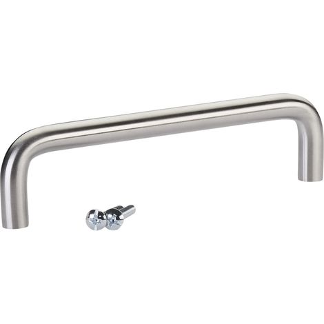 SO-TECH - Poignée de meuble X - Entraxe 128 mm - L138 mm - Inox brossé - Gris - Pour cuisine, salle bain, armoire, commode, tiroir