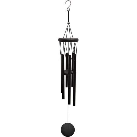 Campana de viento para exteriores, 6 tubos huecos de aluminio, campanillas decorativas de aluminio y madera para jardín, patio y hogar (1 pieza) (1/3)