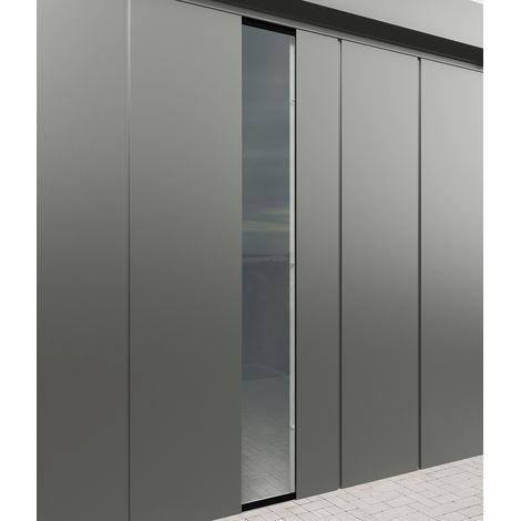 Hörmann Wandelement mit bodentiefer Verglasung für "Juno" Gerätehäuser, graualuminium, 48 x 200 cm (1/5)