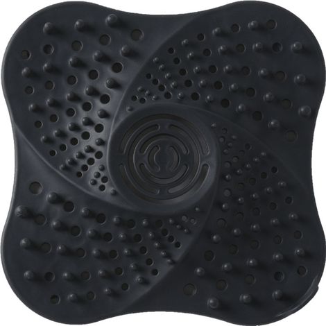 Práctico filtro de ducha para atrapar el pelo, tapón de fregadero, filtro de desagüe de suelo, tapón de ducha antiobstrucción, tapón de baño, herramienta para desagüe de inodoro, 1 unidad (negro)