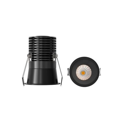 Mantra Downlight LED empotrable discreto 12W CANE negro, 38º, Ø81,5mm 3000K/4000K (1/3)