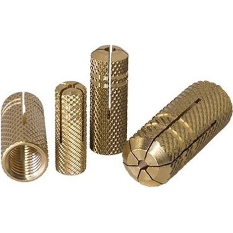TASSELLO IN OTTONE ZIGRINATO M10x32 mm Foro: 12 mm