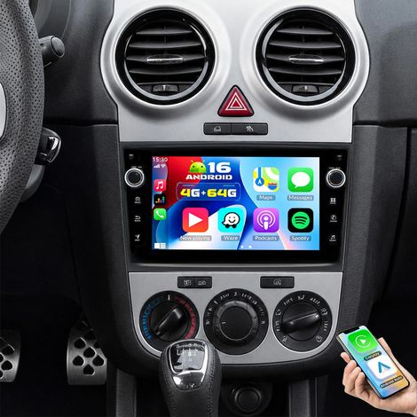 Autoradio Android pour Opel Corsa D (2006-2014) – CarPlay, GPS, Navigation, Bluetooth, Wi-Fi - 4+64G
