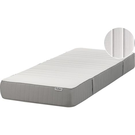 Colchón de látex firme duro con funda extraíble de poliéster con cremallera blanco 90 x 200 cm Fantasy (1/5)