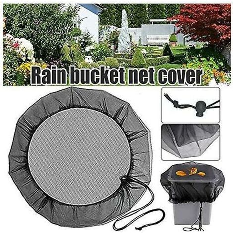 Copertura protettiva per secchio d'acqua da giardino portatile con coulisse in rete per esterni, per giardino e prato (1/3)