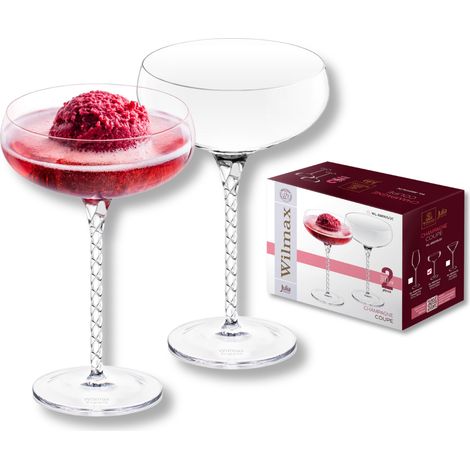 Bicchieri da champagne Wilmax, 2 pezzi, 300 ml, bicchieri da champagne, flûte da champagne, flûte da champagne, lavabili in lavastoviglie (1/5)