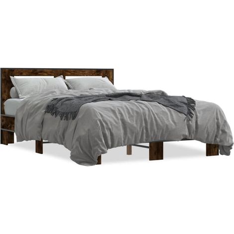Maison Exclusive - Giroletto Rovere Fumo 135x190 cm in Legno Multistrato Metallo (1/5)