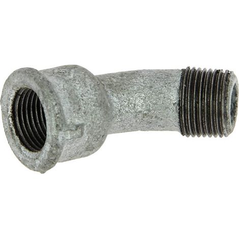 Courbe 45° fonte galva Mâle Femelle 3/8