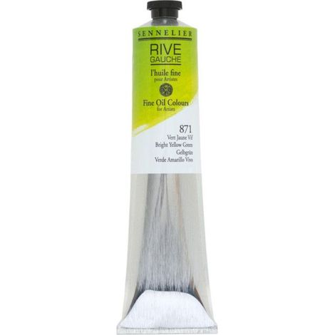 Peinture à l'huile - Fine - Vert Jaune Vif - Sennelier - Rive gauche - Tube de 200ml