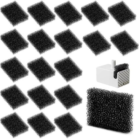 Filtre Fontaine Eau Chat,20 PCS Filtre de Rechange en Mousse pour Fontaine à Eau pour Chat 30 40 10 mm Éponge Filtrante Carrée Compatible avec la Plupart des Fontaines à Chats (1/5)