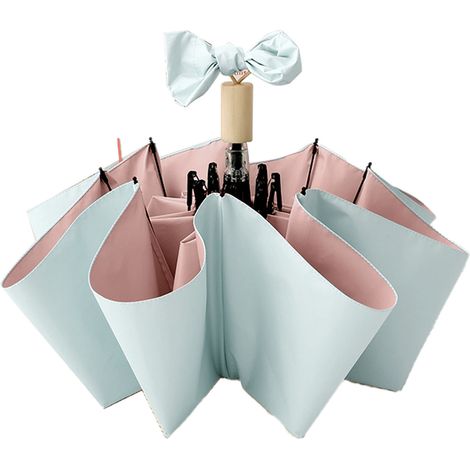 Parapluie de voyage couleur crème glacée anti-soleil pluie UV protection pliable portable pour homme femme cyan rose