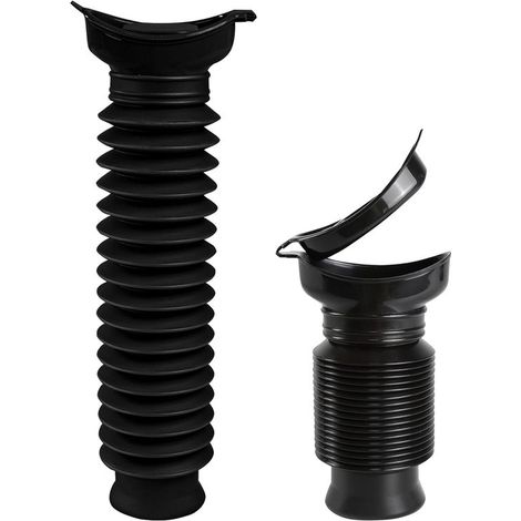 Inodoro portátil de emergencia unisex reutilizable, WC de emergencia 2x, Inodoro portátil reutilizable y retráctil para camping, Hombres, Negro (1/5)