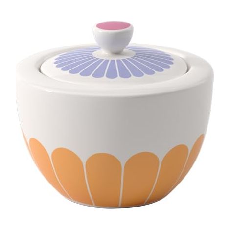 Villeroy & Boch – Fleur zuccheriera, dimensioni: ca. 10 × 10 × 9 cm, multicolore, lavabile in lavastoviglie e utilizzabile nel microonde, decorazione floreale, zuccheriera in porcellana Premium (1/4)