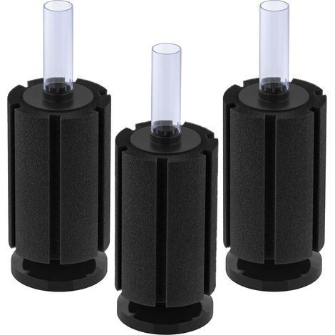 Filtre Éponge Biologique pour Aquarium Silencieux - Filtre à Mousse pour Alevins Betta, Crevettes et Petits Poissons - Lot de 3