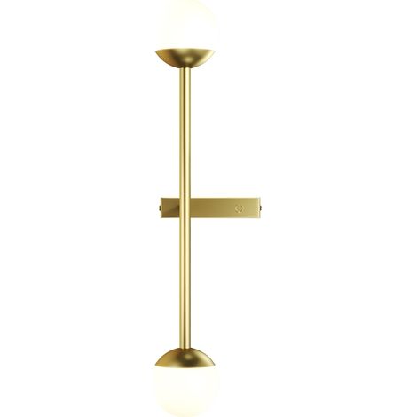Maytoni Touch Lampada da parete moderna a LED integrata con controllo in ottone 3000K 800lm, paralume bianco (1/5)