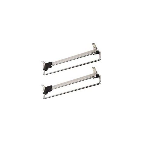 Lot de 2 porte-cintres coulissants 300 mm – Métal avec pièce coulissante en plastique – Capacité de chargement ≤ 8 kg (1/3)