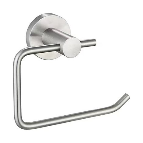 Porte - papier toilette – métal chromé lisse – Design circulaire – montage percé (1/5)