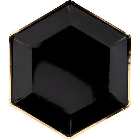 Piatti Let's Celebrate neri 23 cm 6 pezzi