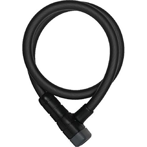 ABUS Star 6412K/85 Lucchetto Antifurto a Cavo per Bici e Monopattini, 85cm x 12mm, Nero