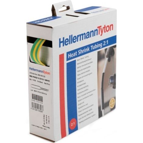 HellermannTyton Schrumpfschlauch D 6,4/3,2 trans HIS-1/4-POX-CL 5m (1/2)