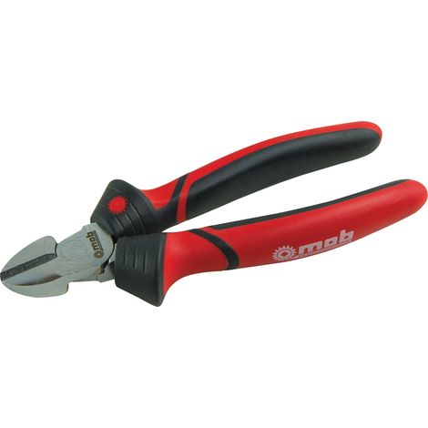 Pinces coupante diagonale bi-matière nertech - Longueur : 160 mm - Longueur utile : 22 mm - Poids : 227 g - MOB OUTILLAGE