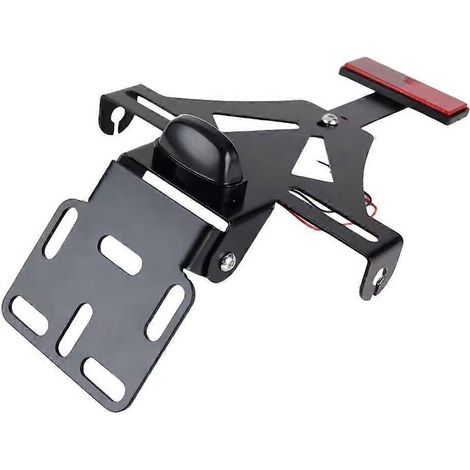 Support de feu arrière, cadre de plaque d'immatriculation arrière de moto avec feu LED