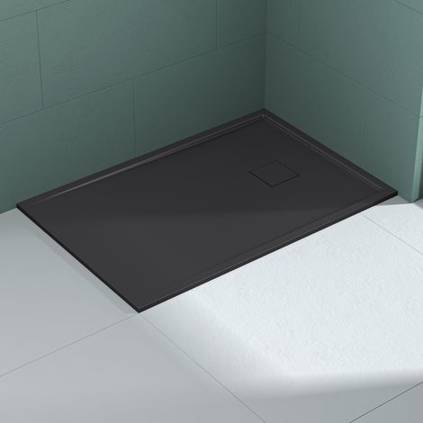 Mai & Mai Receveur de Douche 80x120 Bac à Fouche Gris Noir Mat en Résine Géo8 (1/5)
