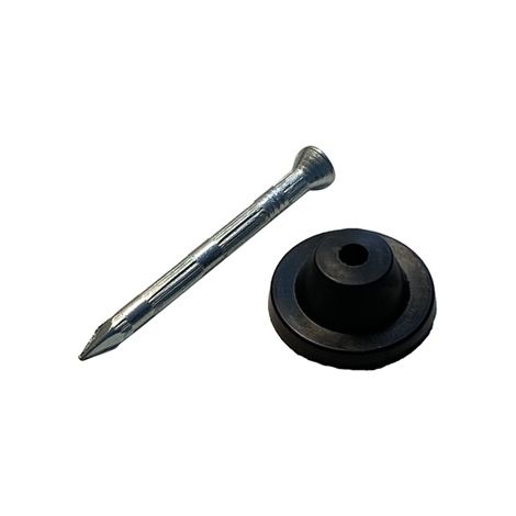 Moncoffrage – Pointe béton galvanisée 45mm – Boîte de 100 pointes pour fixation soubassement – Cone de centrage inclus – Pour parpaing (1/2)