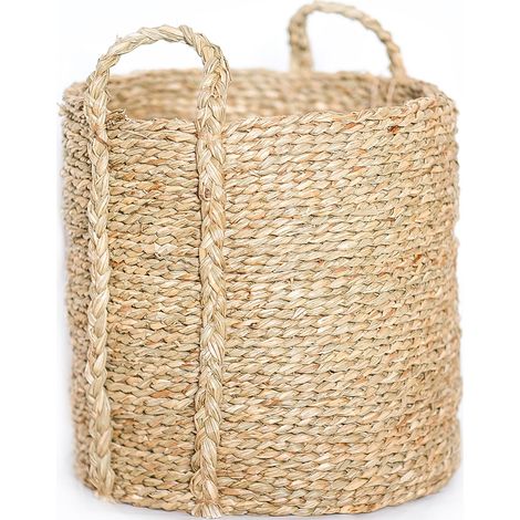 Cesto de Fibras Naturales con Asas - 30x30CM - Taral