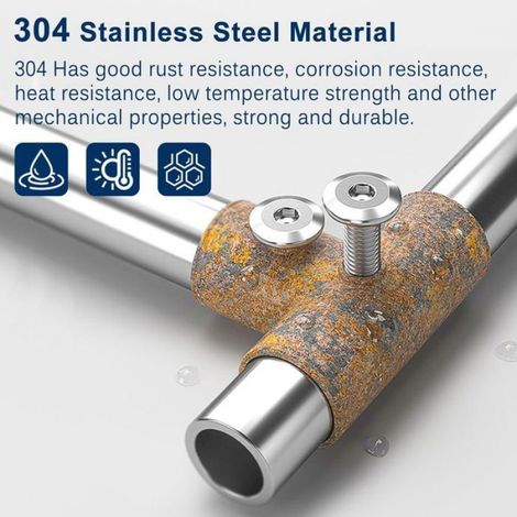 Vis À Tête Plate Hexagonale - M6x20 mm - Acier Inoxydable A2 - Pour Fixation Robuste En Intérieur Et Extérieur - Lot De 20 (1/5)