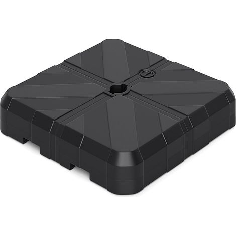 GOPLUS Pied de Parasol Lourd, Dalle Parasol Déporté à Poids avec Support en Croix, Support Parasol Remplie d'eau 45KG / Sable 60KG, Base de Parasol Carrée pour Parasol 38/48mm (1/5)